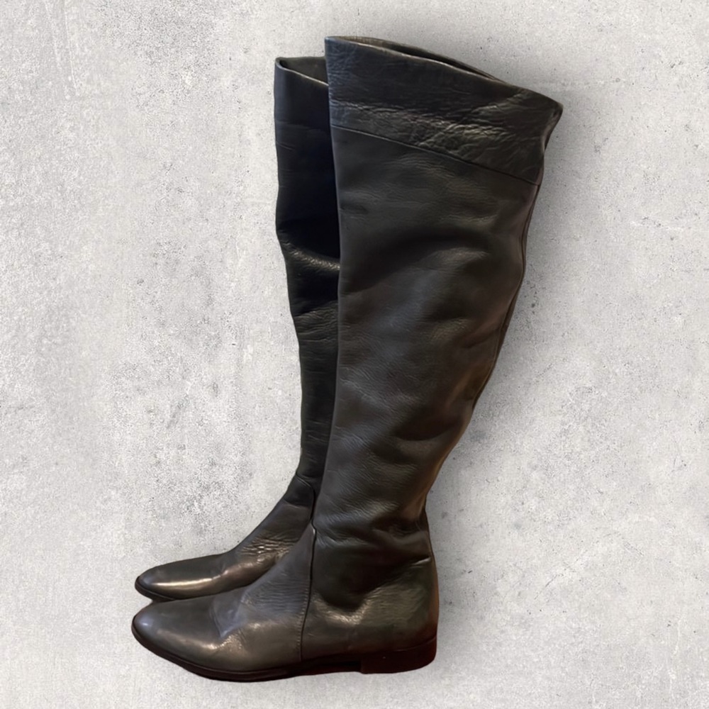 GUJA Tall Italian Leather Western Boots Size 38